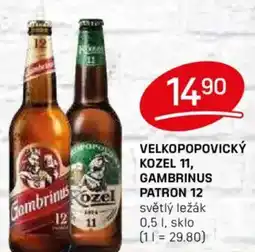 Flop Velkopopovický Kozel 11, Gambrinus Patron 12 nabídka