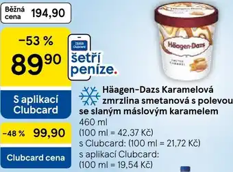 Tesco Häagen-Dazs Karamelová zmrzlina smetanová s polevou se slaným máslovým karamelem nabídka