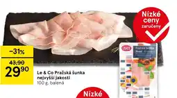 Tesco Le & Co Pražská šunka nejvyšší jakosti nabídka