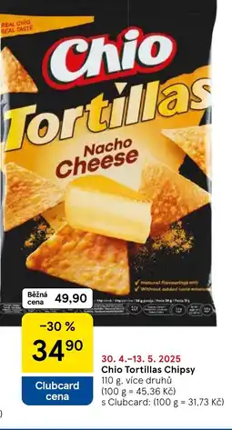 Tesco Chio Tortillas Chipsy nabídka