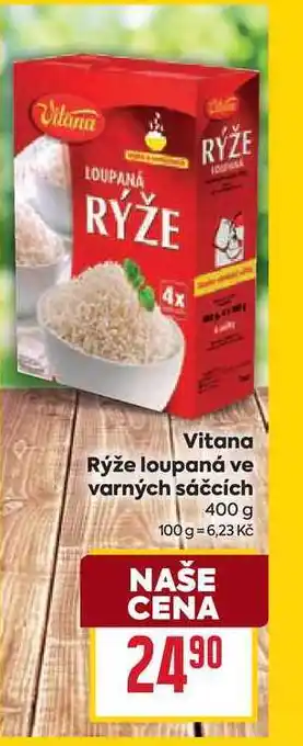 Billa Vitana Rýže loupaná ve varných sáčcích 400 g nabídka