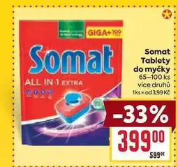 Billa Somat Tablety do myčky 65-100 ks nabídka