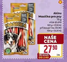 Billa Akinu Masička pro psy 75 g nabídka
