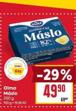 Billa Olma Máslo 250 g nabídka