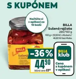 Billa BILLA Sušená rajčata 280/150 g nabídka
