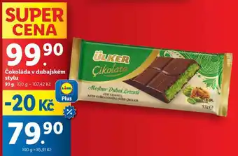 Lidl Čokoláda v dubajském stylu, 93 g nabídka