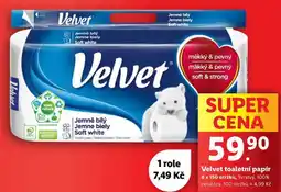 Lidl Velvet toaletní papír, 8x 150 útržků nabídka