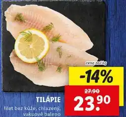 Lidl TILÁPIE, cena za 1 kg nabídka