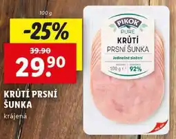 Lidl KRŮTÍ PRSNÍ ŠUNKA, 100 g nabídka