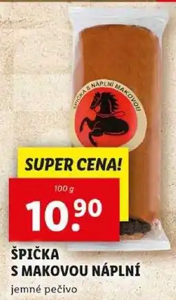 Lidl ŠPIČKA S MAKOVOU NÁPLNÍ, 100 g nabídka