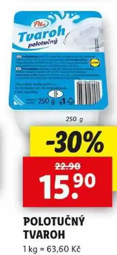 Lidl POLOTUČNÝ TVAROH, 250 g nabídka