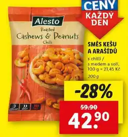 Lidl SMĚS KEŠU A ARAŠÍDŮ, 200 g nabídka