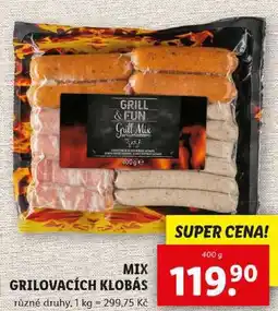 Lidl MIX GRILOVACÍCH KLOBÁS, 400 g nabídka