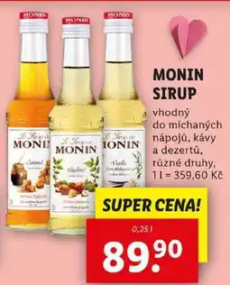Lidl MONIN SIRUP, 0,25 l nabídka