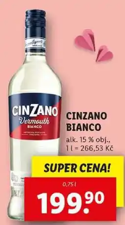 Lidl CINZANO BIANCO, 0,75 l nabídka