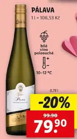 Lidl PÁLAVA, 0,75 l nabídka