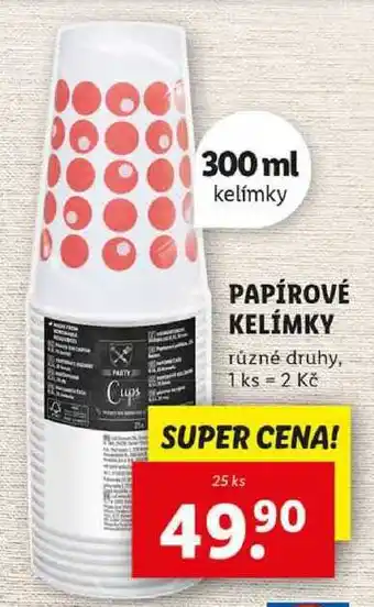 Lidl PAPÍROVÉ KELÍMKY, 25 ks nabídka