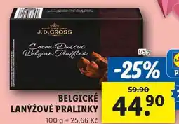 Lidl BELGICKÉ LANÝŽOVÉ PRALINKY, 175 g nabídka