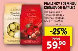 Lidl PRALINKY S JEMNOU KRÉMOVOU NÁPLNÍ, 140 g nabídka
