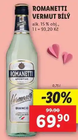 Lidl ROMANETT ROMANETTI VERMUT BÍLÝ, 0,75 l nabídka