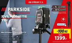 Lidl Aku křížový liniový laser 4 V nabídka