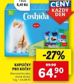 Lidl KAPSIČKY PRO KOČKY, 12x 100 g nabídka