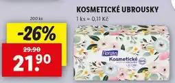 Lidl KOSMETICKÉ UBROUSKY, 200 ks nabídka