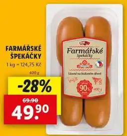 Lidl FARMÁŘSKÉ ŠPEKÁČKY, 400 g nabídka