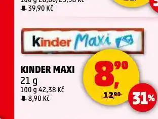 Penny Market Kinder maxi nabídka