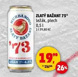 Penny Market Pivo zlatý bažant nabídka