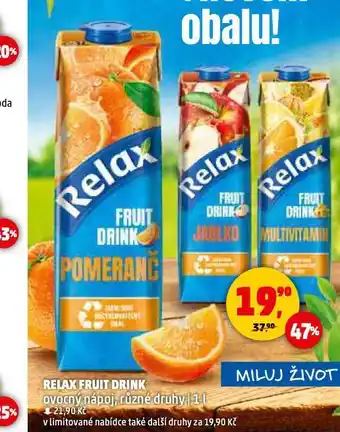Penny Market Relax fruit drink nabídka