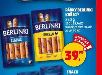 Penny Market Párky berlinki kuřecí nabídka