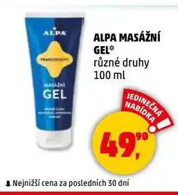 Penny Market Alpa masážní gel nabídka