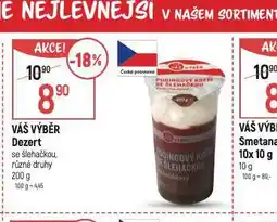 Globus Dezert se šlehačkou nabídka