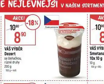 Globus Dezert se šlehačkou nabídka