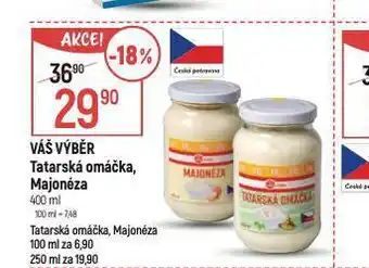 Globus Tatarská omáčka, majonéza nabídka