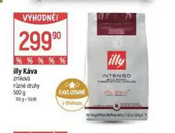 Globus Illy káva zrnková nabídka