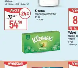 Globus Kleenex papírové kapesníky box nabídka