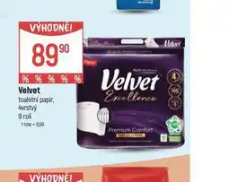 Globus Velvet toaletní papír nabídka