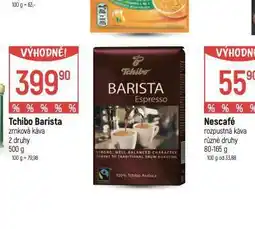 Globus Tchibo barista zrnková káva nabídka