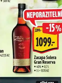 Albert Zacala solera gran reserva nabídka