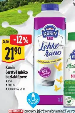 Albert Kunín čerstvé mléko bez laktózy nabídka