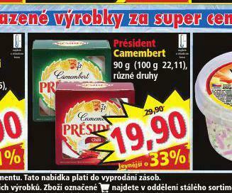 Norma Président camembert nabídka