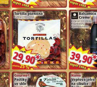 Norma Tortilla pšeničná nabídka