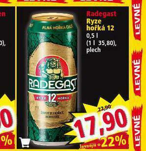 Norma Pivo radegast ryze hořká 12 nabídka