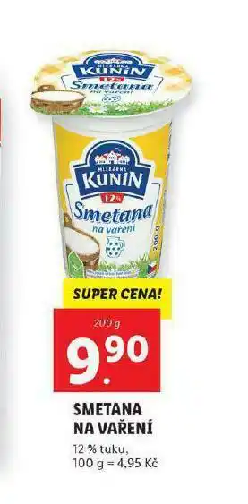 Lidl Xsmetana na vaření nabídka