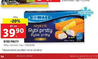 Lidl Nowaco rybí prsty nabídka
