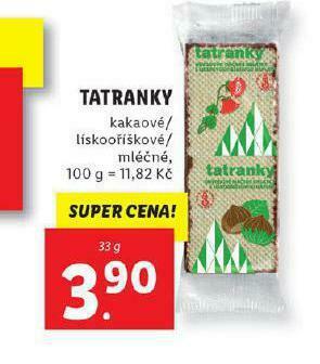 Lidl Tatranky nabídka
