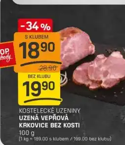 Flop Kostelecké uzeniny uzená vepřová krkovice bez kosti nabídka