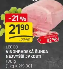 Flop Le&co vinohradská šunka nejvyšší jakosti nabídka